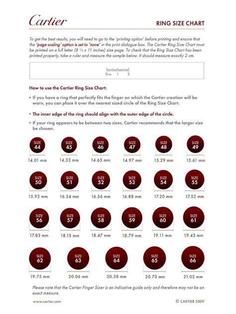 cartier 48 ring|cartier sizing chart.